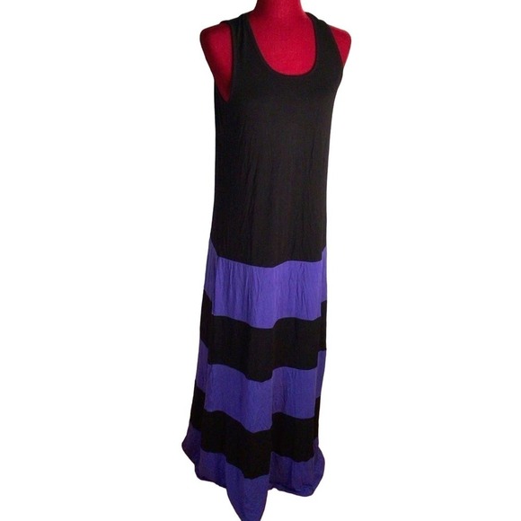 New DASH by Kardashian Maxi/Long stripped dress sz Medium - Picture 1 of 7